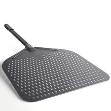 NUTUNI Perforated Pizza Peel, 16 Aluminium Pizza Paddle, Large Pizza peel for...
