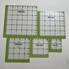 Quilting Rulers,Quilting Templates Square Ruler 5ct Lot: 2.5, 3.5, 4.5, 5.5, 6.5