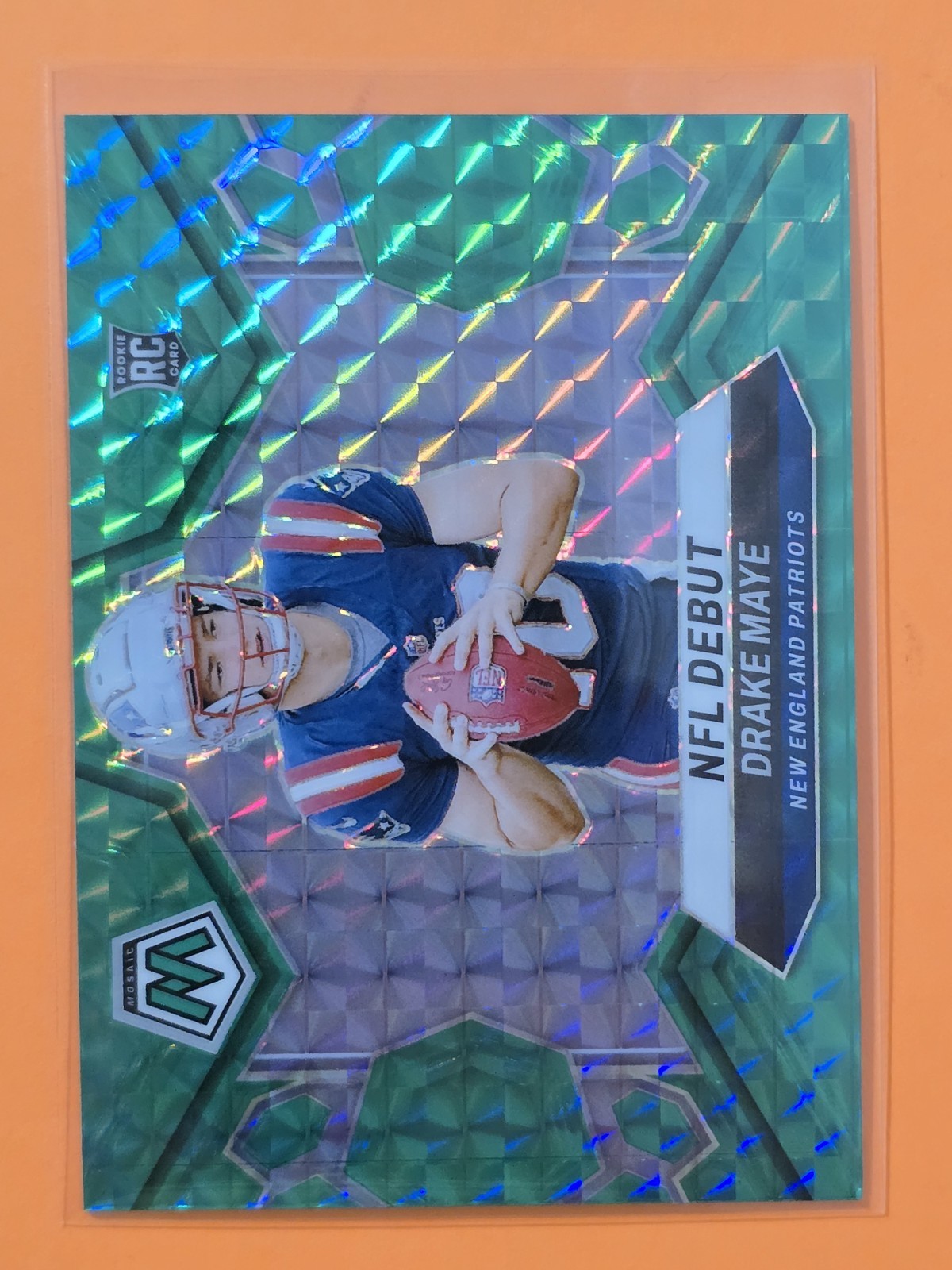 2024 Panini Mosaic - NFL Debut Drake Maye #273 Green Mosaic Prizm (RC)