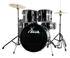 B-WARE XDrum 22" Komplett Schlagzeug Drum Set Kit Ständer Becken Hocker schwarz
