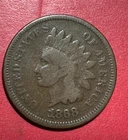 1868 US Indian Head Cent! Good+! Semi Key Date! Harder to Find! Lower Mintage!