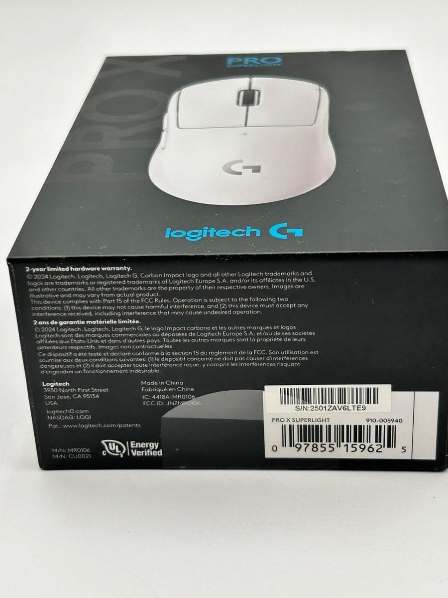 Logitech PRO X SUPERLIGHT Wireless Gaming Mouse - White for sale