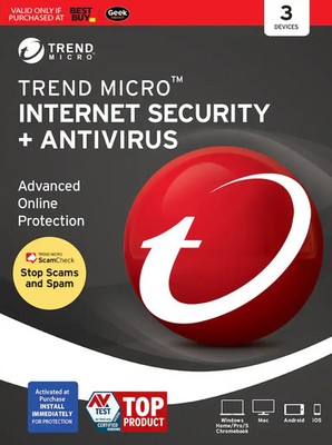 Trend Micro - Internet Security + Antivirus (3-Device) (6-Month Subscription)