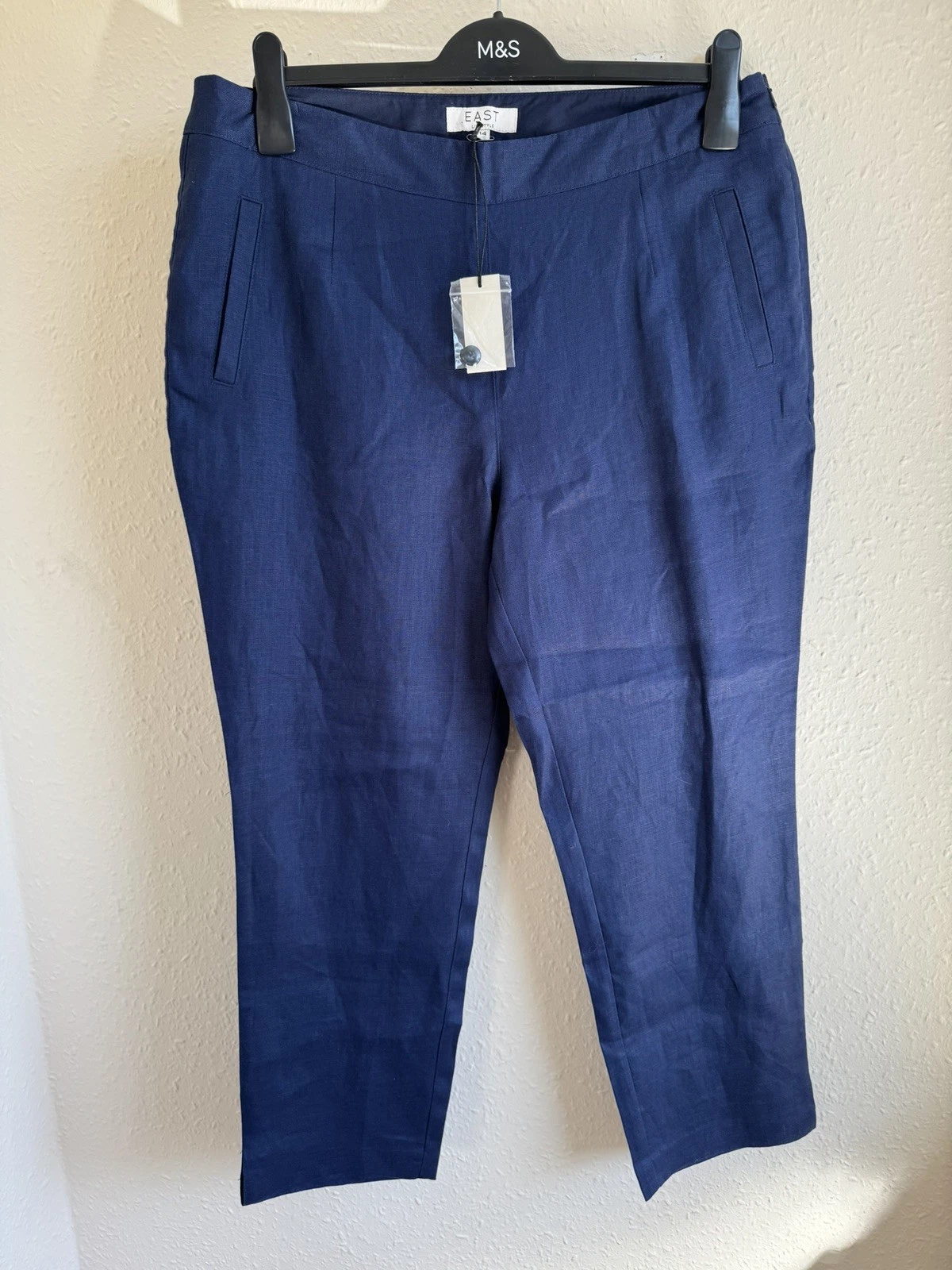 East lifestyle linen 3/4 ladies Linen Capri Trousers new with tags size 14