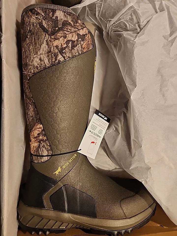 Irish Setter MudTrek 17" Waterproof Athletic Fit Rubber Boots MENS 11 Mossy Oak - Image 2 of 4