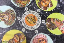 Round Glass Slides Ernst Plank Magic Lantern Projector German - ETHNOLOGY