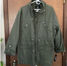Beverly Hills Club Nwt Olive Green Anorak 3x