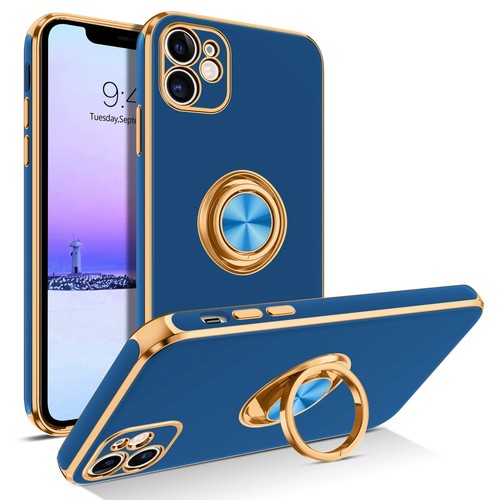 For iPhone 11 6.1" Case Shockproof Protective Rugged Cover & Golden Ring Holder - Bild 66 von 136