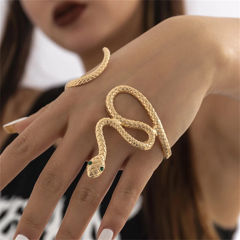 Punk Snake Cuff Bracelet Men Women Bohemian Fashion Simple Jewelry Open Ban YIUK