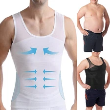 Compression Vest Shirt Sleeveless Men Body Shaper Base Layer Slimming Tank Top