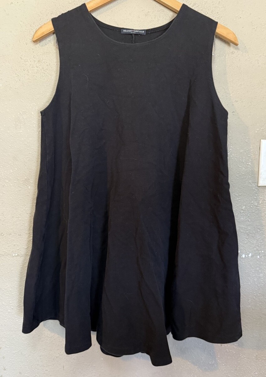 Brandy Melville Womens Mini A Line Dress Black Stretch Scoop Sleeveless  Italy OS | eBay