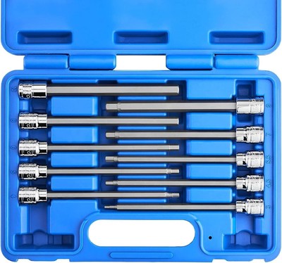 Neiko 10077A 3/8  Drive Metric Extra Long Allen Hex Bit Socket Set | 10... 