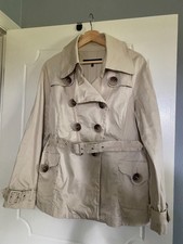 Women's Beige Jacket W/ Belt By British Brand Next (sz.12)