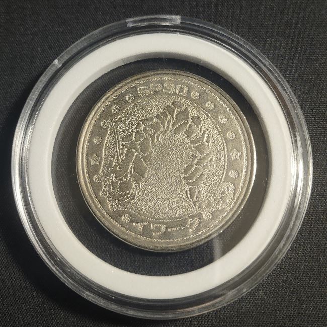 1999 Pokemon Meiji Battle Onix Metal Coin LP Japanese #SP30