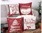 Christmas Tree Santa Snowflake Pillow Cover 4 Pack