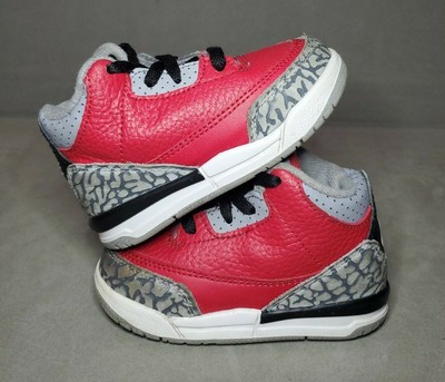 RARE!! Nike Air Jordan 3 Retro SE Fire Red Cement CQ0489-600 Size 6c TD PS | eBay