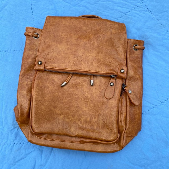 ebay leather rucksack