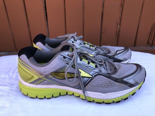 EUC da uomo Brooks Ghost 8 Scarpe Da Corsa Taglia US 12.5 Grigio Lime  Giallo Verde Bianco | eBay
