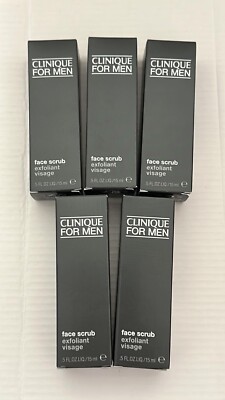 5 CLINIQUE For Men Exfoliant Face Scrub Visage Travel Size 0.5 Oz Each W22