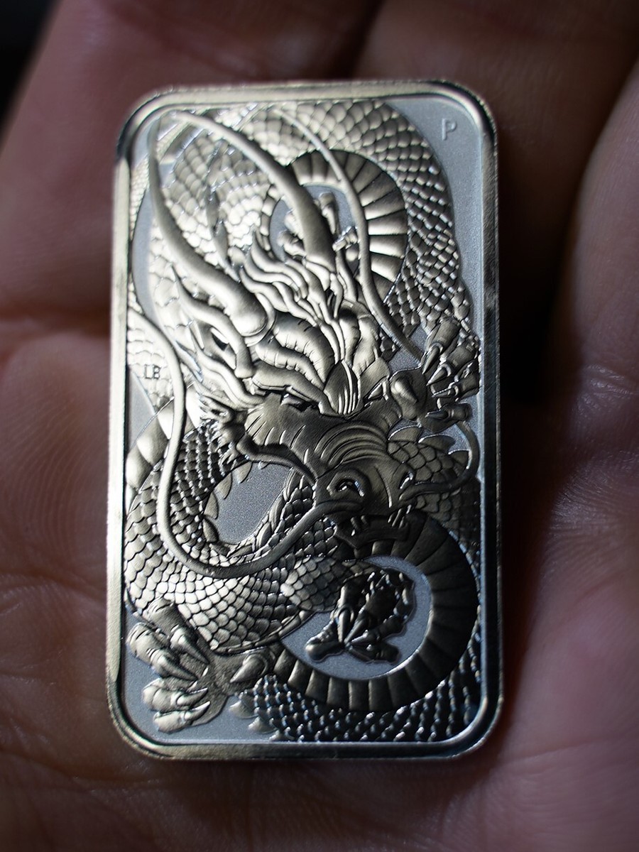 2021 Australia Dragon Elizabeth II 1 Troy oz .9999 fine silver art