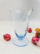 Cambridge CAPRICE Moonlight Blue Stem #300 Footed Tumbler Iced Tea Glass 5 3/8"