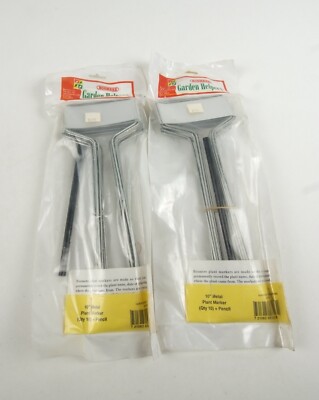 Bosmere Garden Helpers Lot of 2 10 Pack 10'' Metal Rustproof Plant Markers