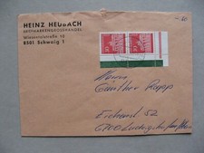 GERMANY BRD, cover 1980 pair 30pf  Berlin  margin (from sheet), Brandenburg Gate