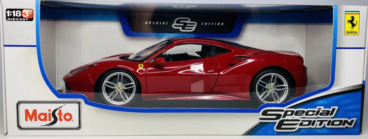 Maisto 1/18 Diecast Special Edition Ferrari 488 GTB Red (SALE)