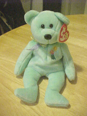 TY Beanie Bear ''ARIEL'' 2000 TUSH TAG ALPHA-NUMERIC CODE RARE Unisex Ages 3+