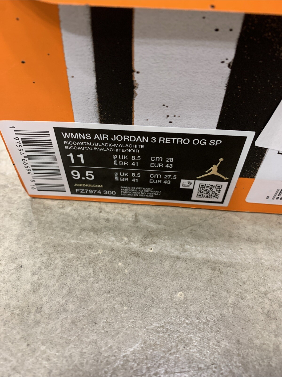 SIZE 8.5 - Nike Air Jordan 3 Retro SP Nina Chanel Abney Bicoastal - FZ7974-300 image 6