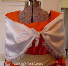 Colonial Scarf Jane Austen Fichu New White Satin A Lace Handmade