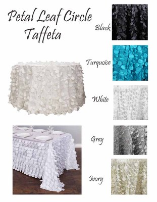 Round Petal Circles Taffeta Round 90, 108, 120 Rectangle 90x132, 90x156, Runner