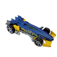 Hot Wheels 2010 RD-01 Drones Car Metalflake Blue w/ Yellow HW Trick Tracks Loose