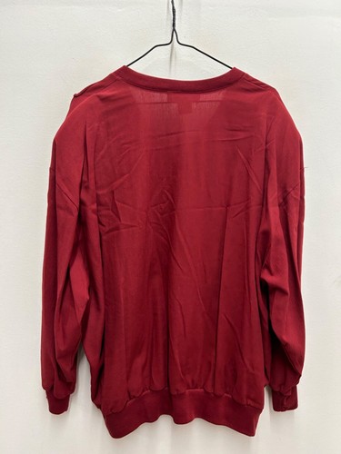 Donna Toran VTG Pullover Sweater Embellished Rope Bead 2xl Burgundy Red - Picture 6 of 6