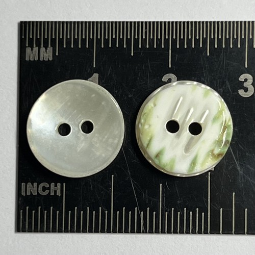 Japanese Natural Oyster Shell Shirting Buttons Green Back 8mm 9mm 11mm 13mm 2h - Picture 12 of 12