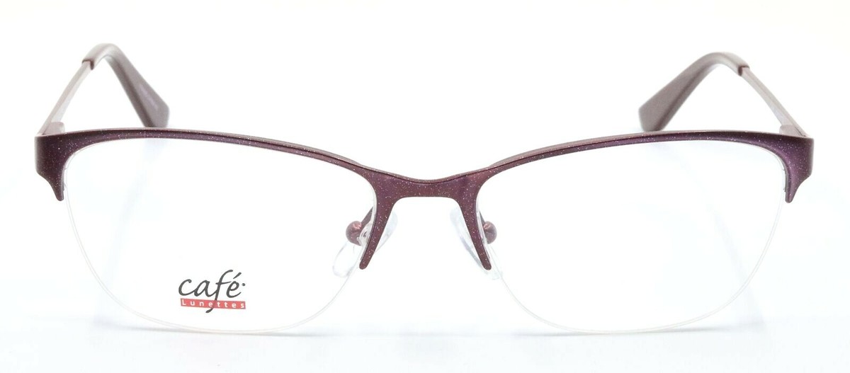 Cafe Lunettes CAFE 3274 C2 Burgundy Oval Womens Half Rim