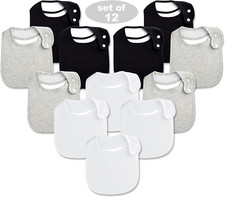 Baby Bibs Soft and Absorbent Organic Cotton Bandana Drool Bibs Set for Boys Girl