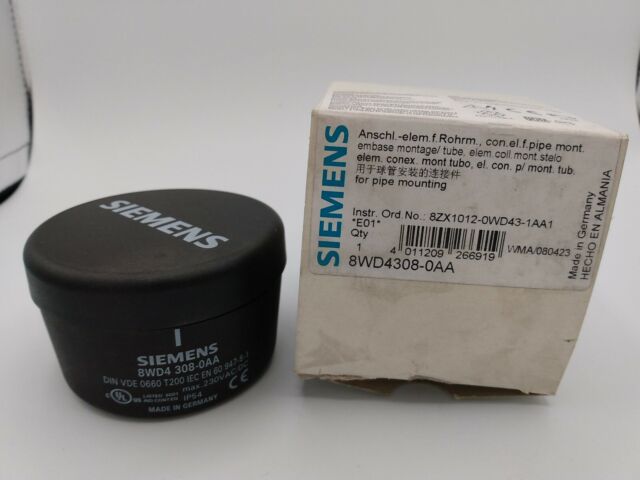 Siemens Signal Buzzer For Pipe Mounting 8WD4308-0AA Black