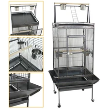 68" Large Bird Parrot Open PlayTop Cage Cockatiel Macaw Conure Aviary Finch Cage