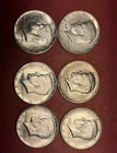 Lot Of 6 - Kennedy Half Dollars - 90% Silver  - 1964