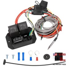 12V/24V Digital Electric Radiator Fan Controller Switch Kit with Adjustable