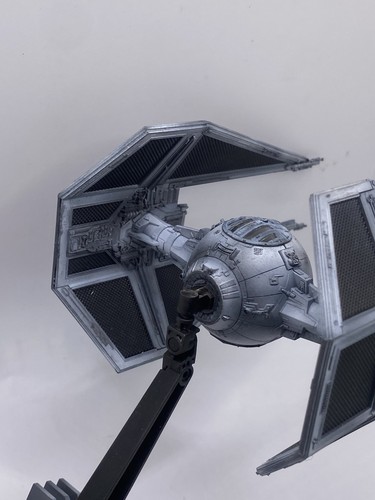 Star Wars Tie Interceptor Professionally Painted Bandai Model with Diorama Base. - Picture 10 of 12