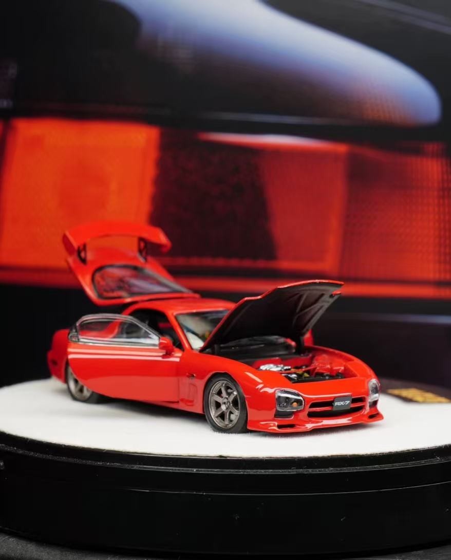 PGM 1:64 Mazda RX-7 FD3S Red Mazdaspeed A-Spec TE37 with Display