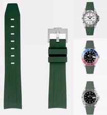 20mm Rubber Strap for ROLEX MILGAUSS Perpetual EXPLORER/Air King - Green