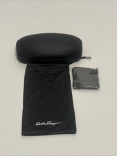 Salvatore Ferragamo Eyeglass Case Only Black Hard Case With Dust Bag