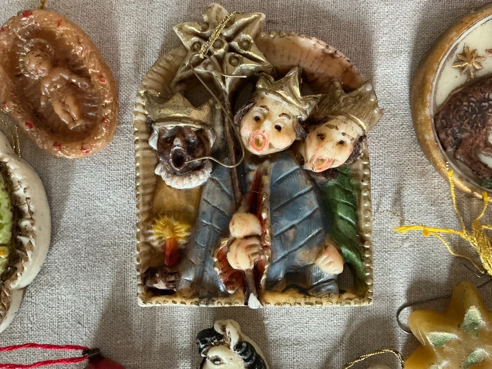 Christbaumschmuck  Konvolut von sehr alten  Wachsmodel - Bild 2 von 2