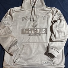 Colosseum Navy Midshipmen Men's XXL Pullover Hoodie Digi Camo Tan Annapolis
