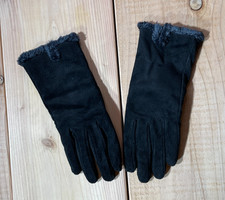 Weatherproof Women  s Genuine Leather Gloves Fleece Lined Black Winter Warm L