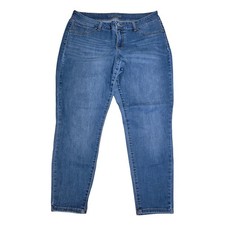 Maurices Skinny Jeans Womens L-S Blue Excellent Stretch Mid Rise Denim