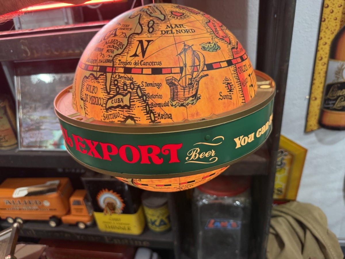 VTG Special Export Light Up Hanging Rotating World Globe Map Bar 